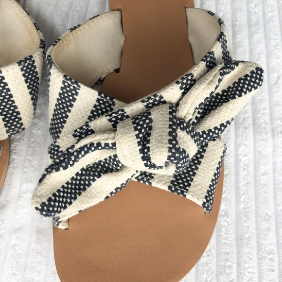 A New Day Knotted Blue/White Stripe Sandal. Size 6.5 - Picture 3 of 4